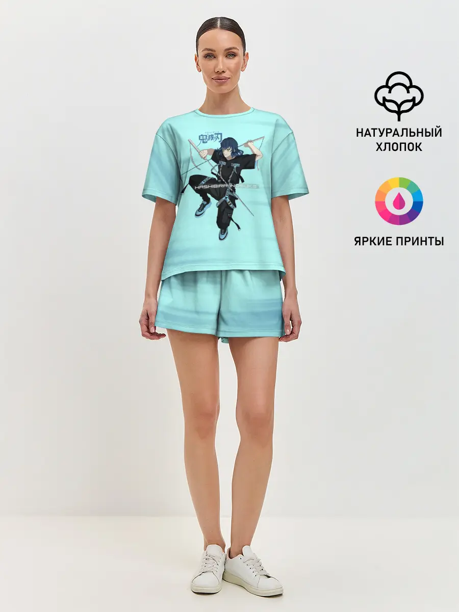 Женская пижама с шортами / Hashibira Inosuke Kimetsu no Yaiba