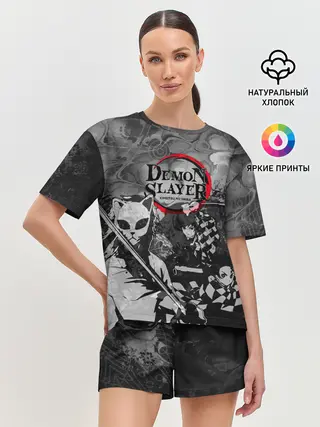Женская пижама с шортами / The demons must die
