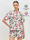 Женская пижама с шортами / Розы