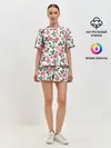 Женская пижама с шортами / Розы
