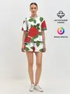 Женская пижама с шортами / Большие розы