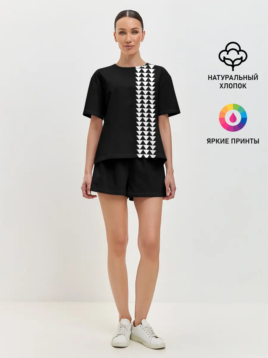 Женская пижама с шортами / Джейсон Момоа тату узор