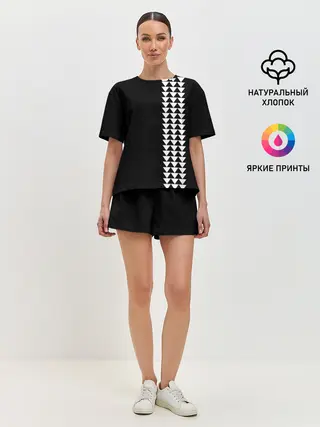 Женская пижама с шортами / Джейсон Момоа тату узор