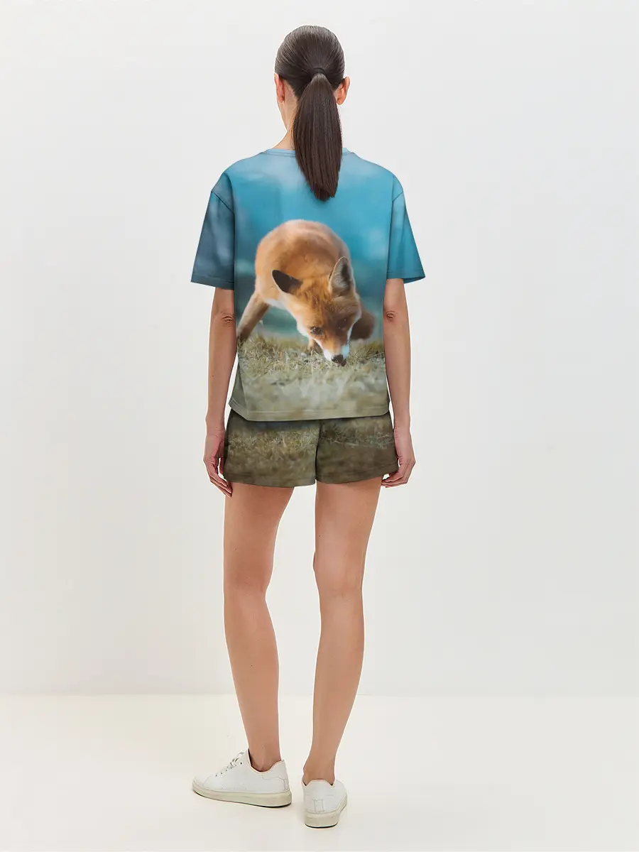 Женская пижама с шортами / Милая лисичка