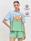 Женская пижама с шортами / Милый Корги