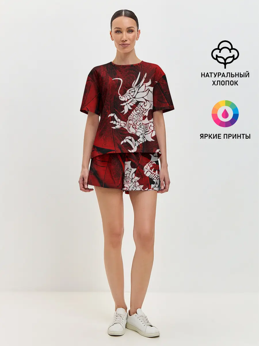 Женская пижама с шортами / Chinese Dragon