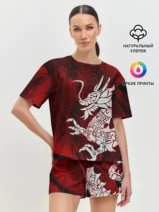 Женская пижама с шортами / Chinese Dragon