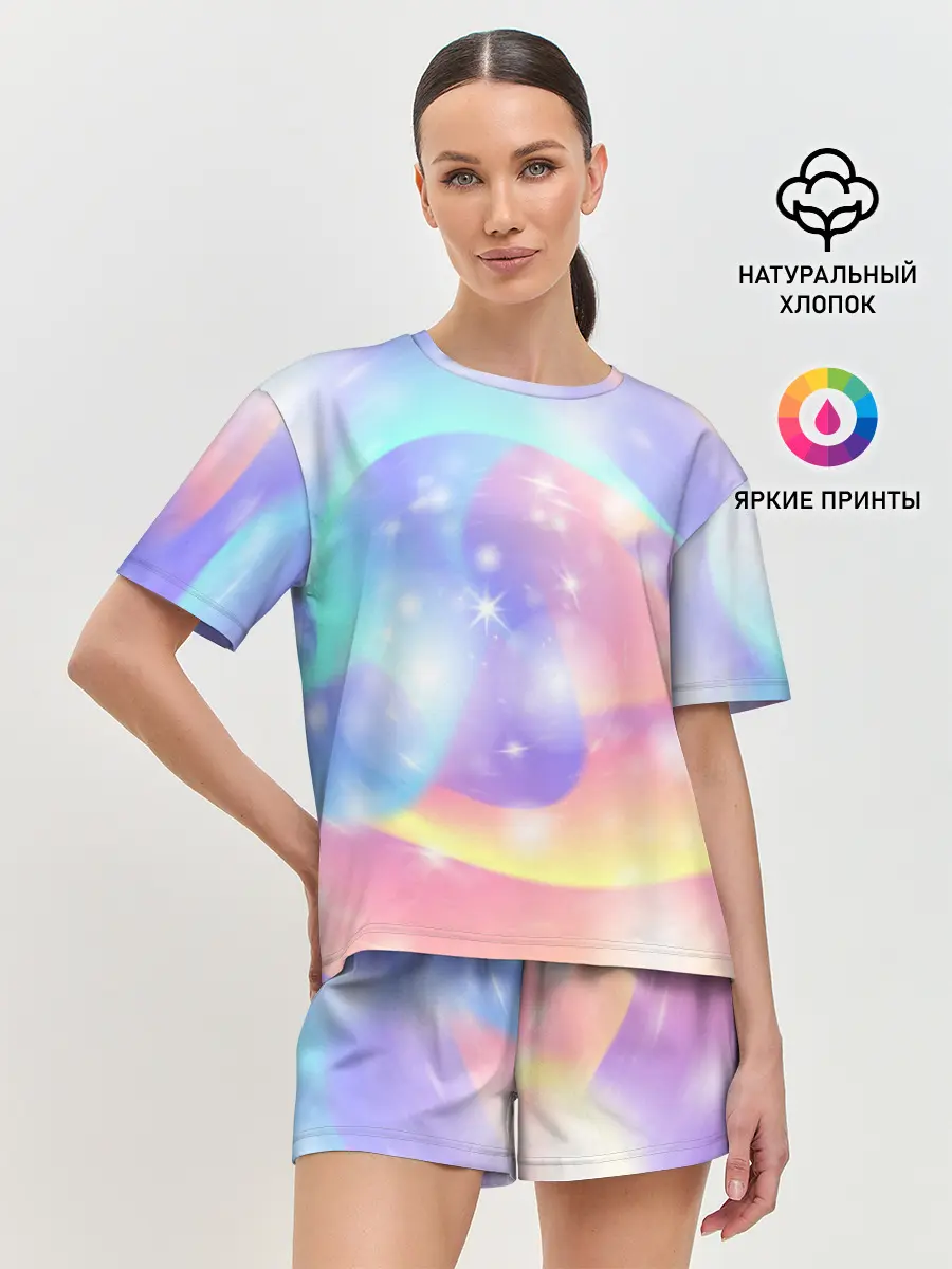 Женская пижама с шортами / Волшебные тропы