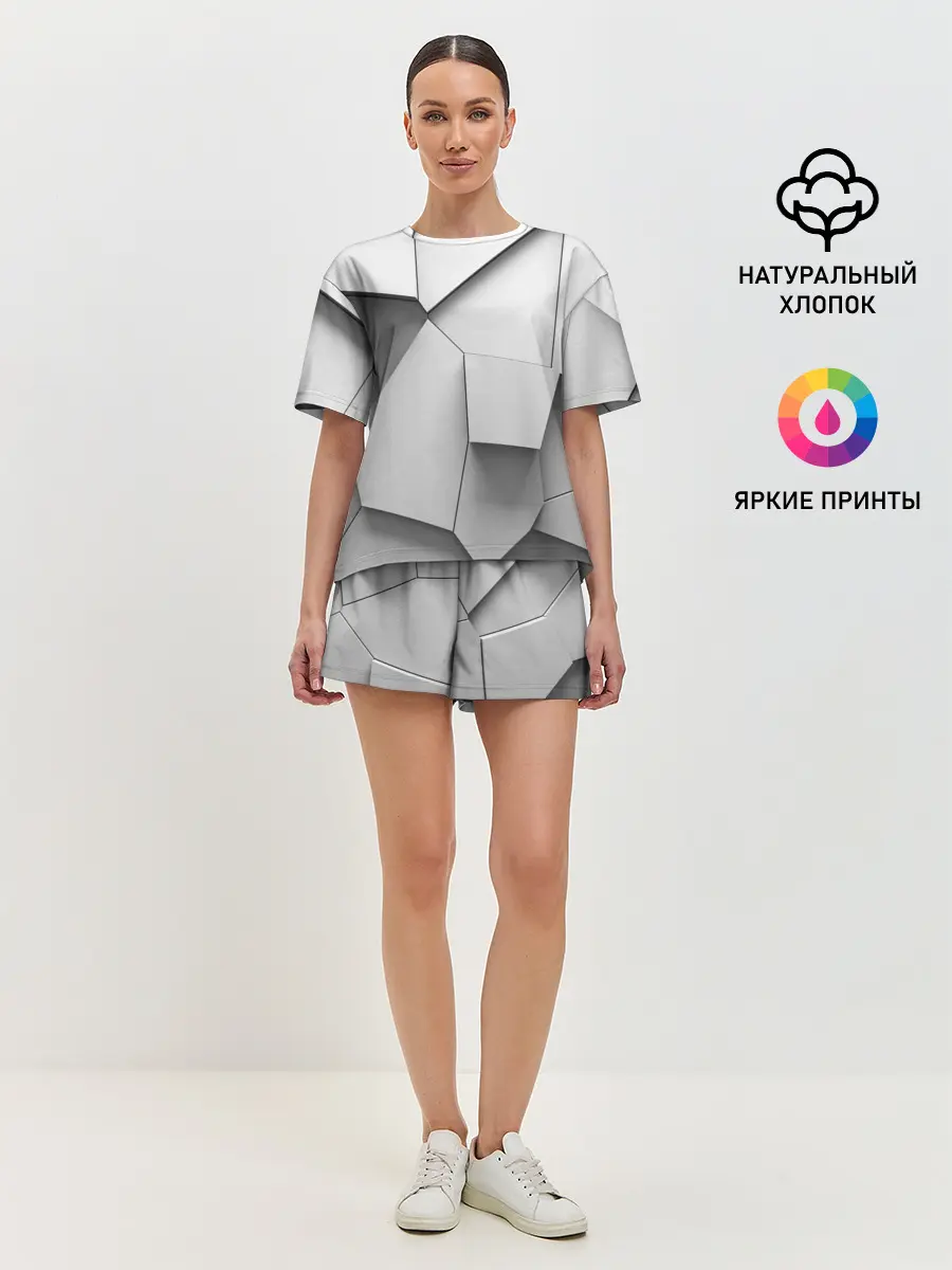 Женская пижама с шортами / Слом плитки