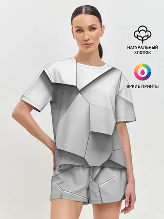 Женская пижама с шортами / Слом плитки