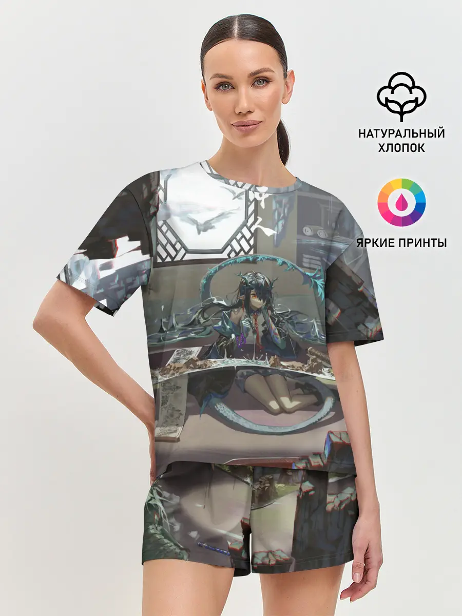 Женская пижама с шортами / Arknights Clay