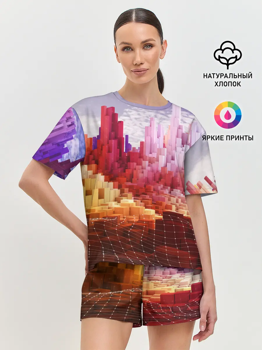 Женская пижама с шортами / Симуляция города