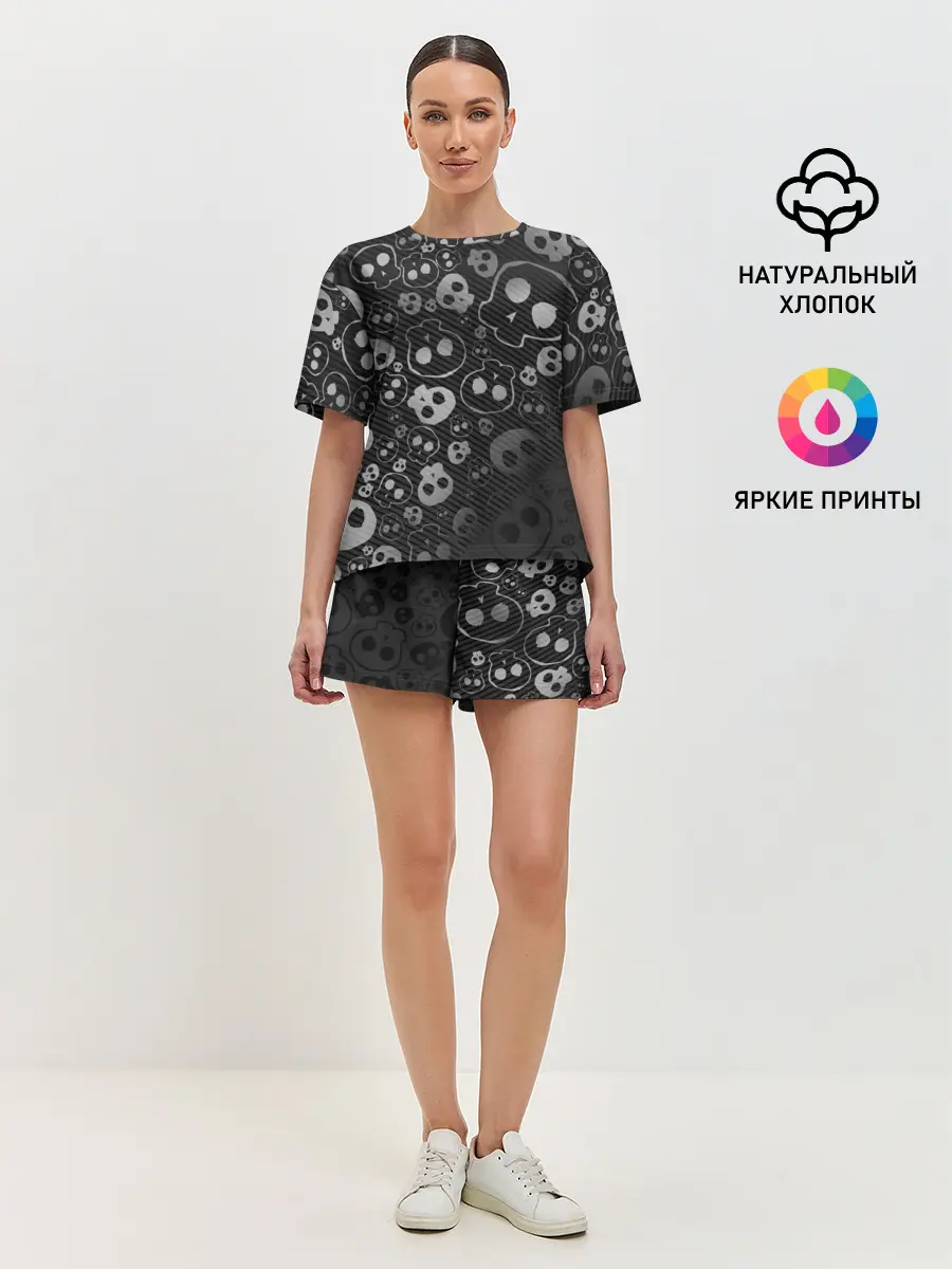 Женская пижама с шортами / ART SKULL