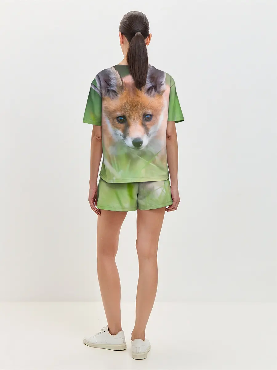 Женская пижама с шортами / Лисенок в засаде
