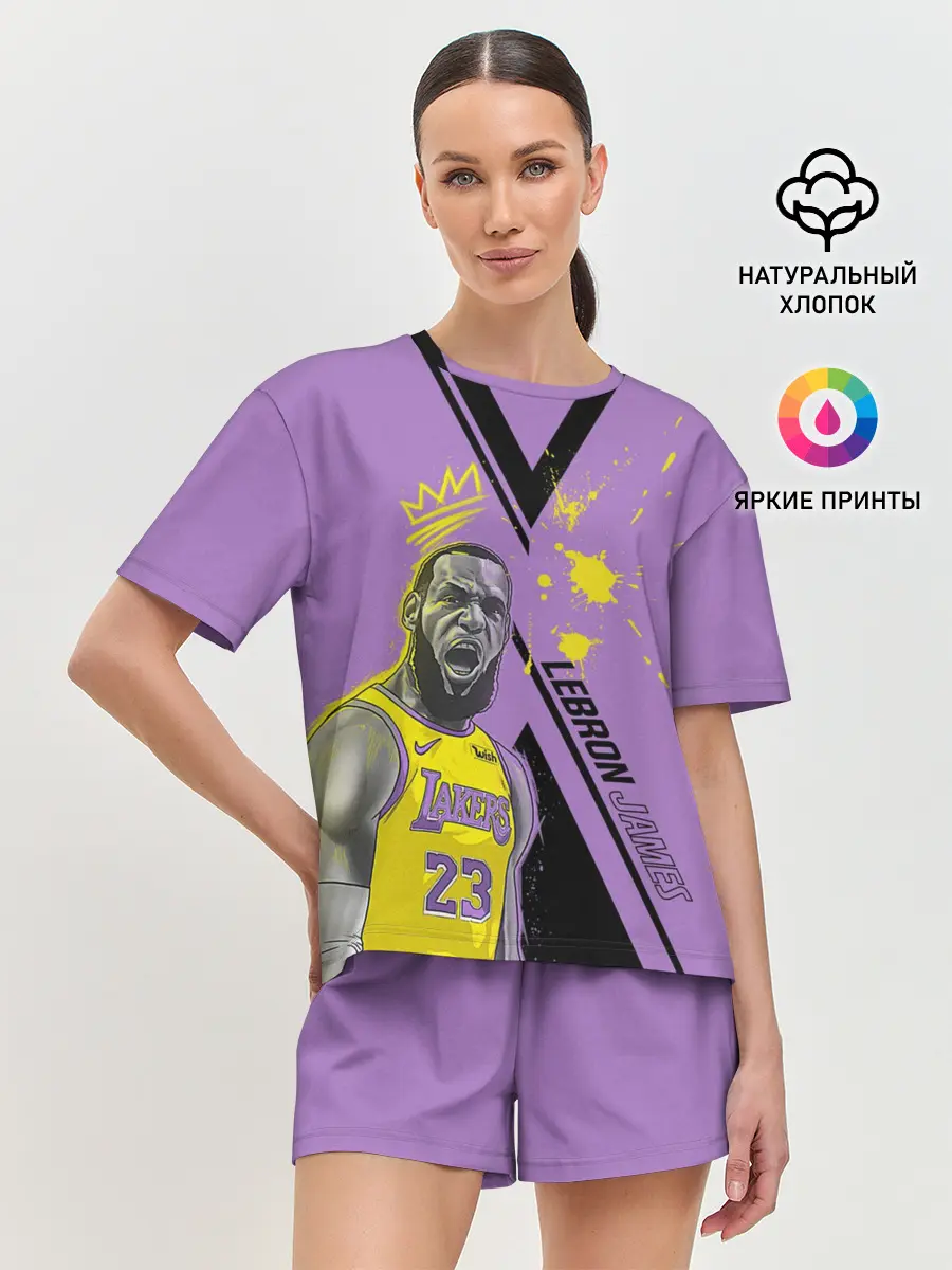 Женская пижама с шортами / леброн джеймс