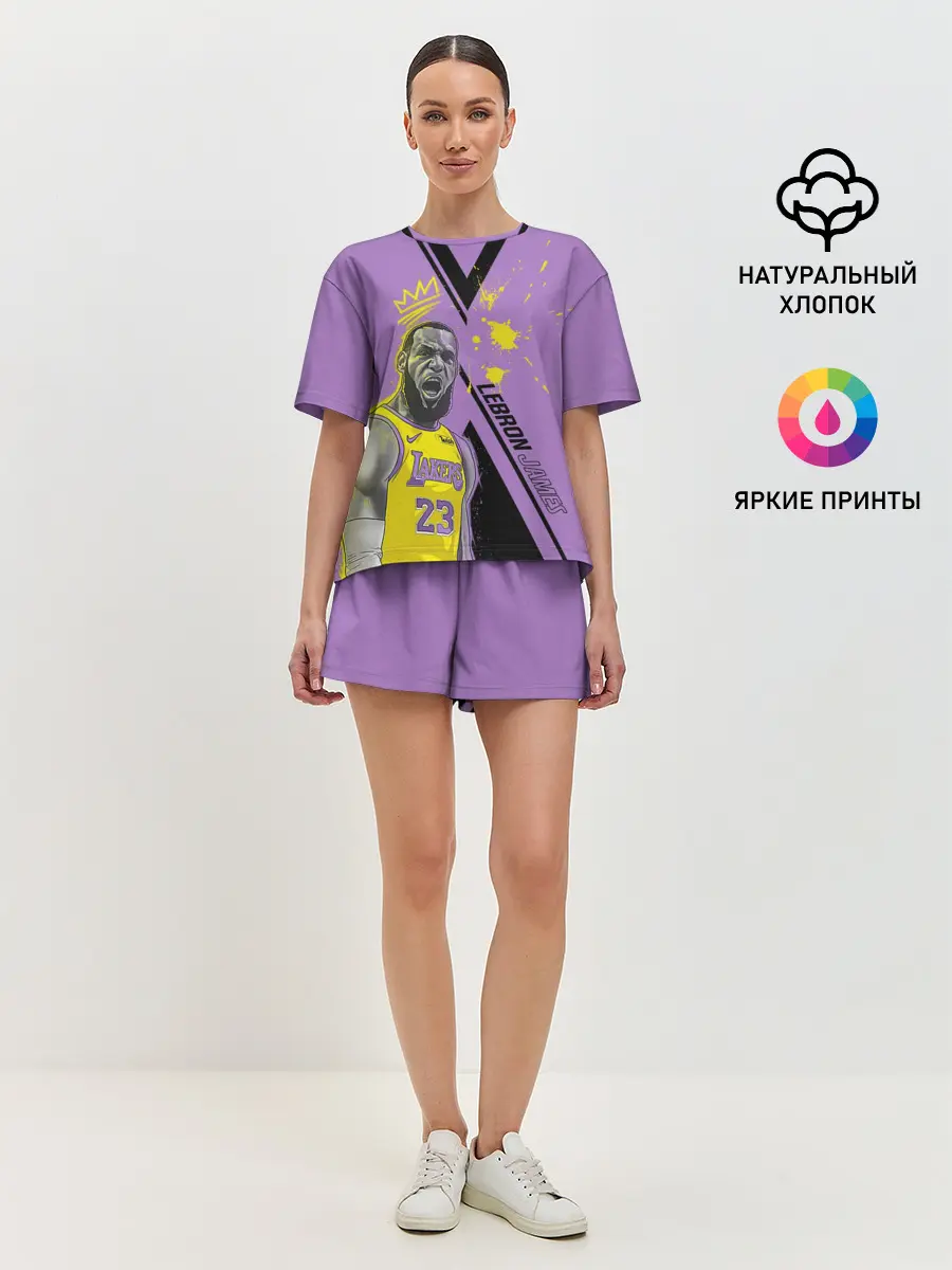 Женская пижама с шортами / леброн джеймс