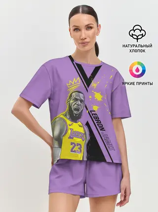 Женская пижама с шортами / леброн джеймс