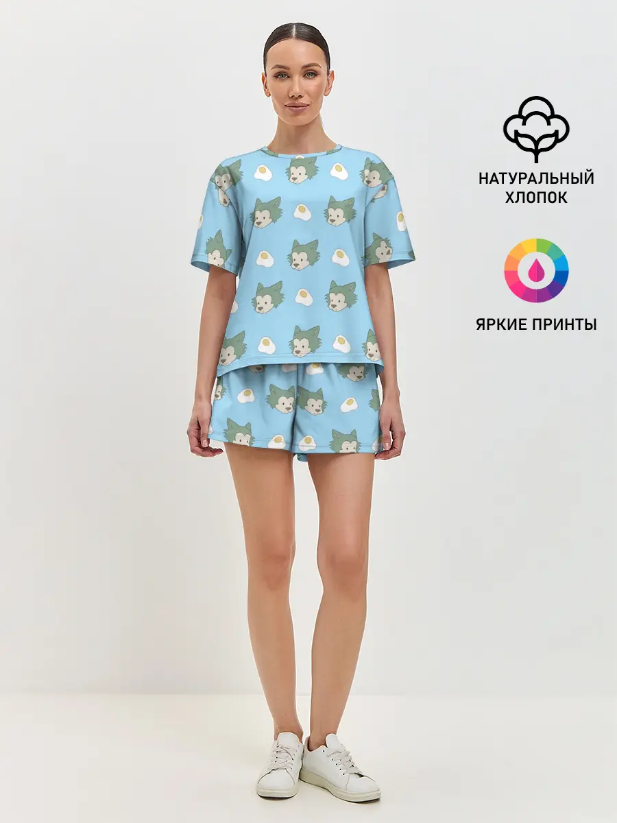 Женская пижама с шортами / Legosi pattern