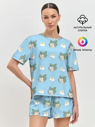 Женская пижама с шортами / Legosi pattern