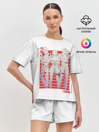 Женская пижама с шортами / Команда клеток