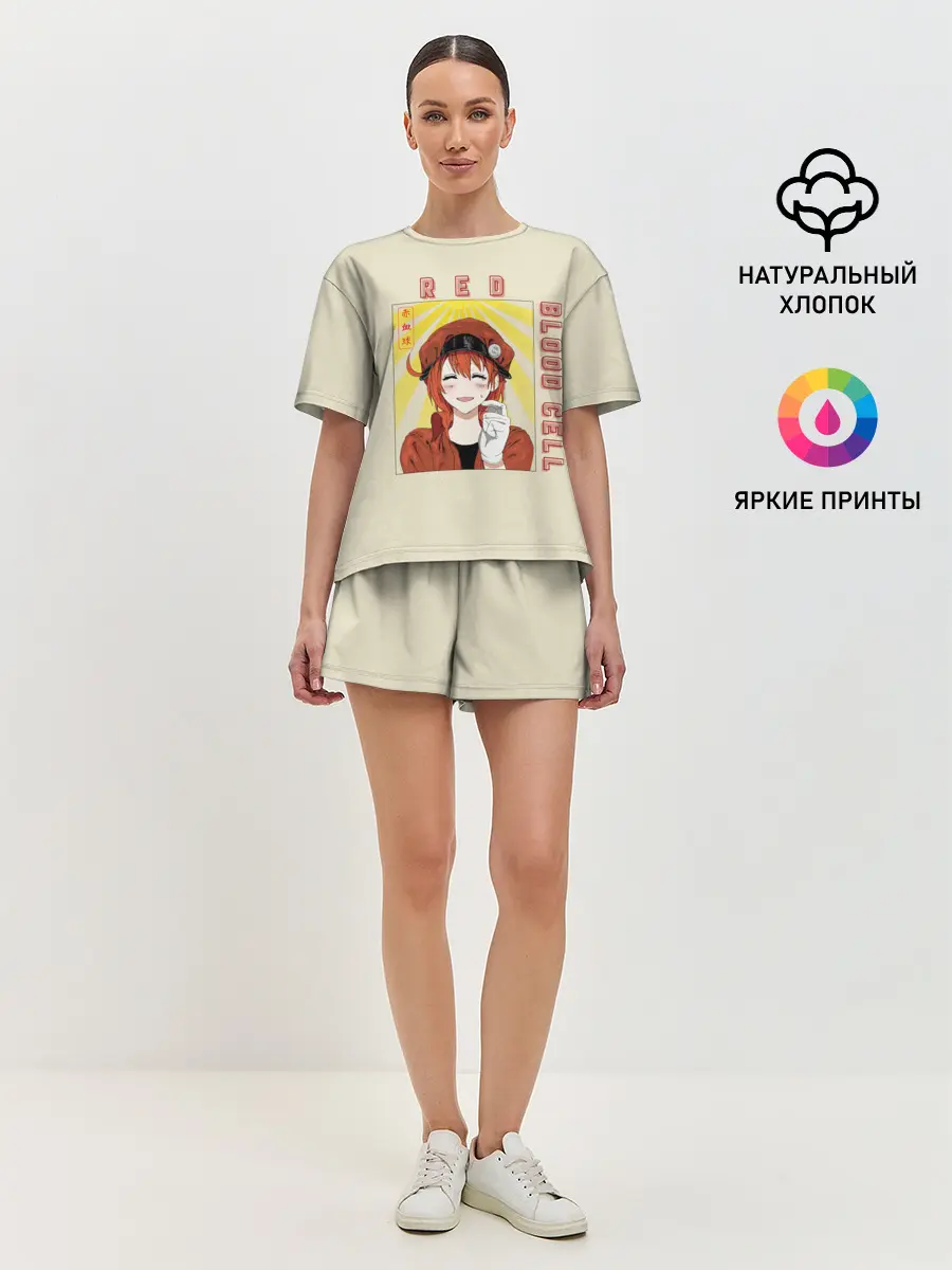 Женская пижама с шортами / Blood cell