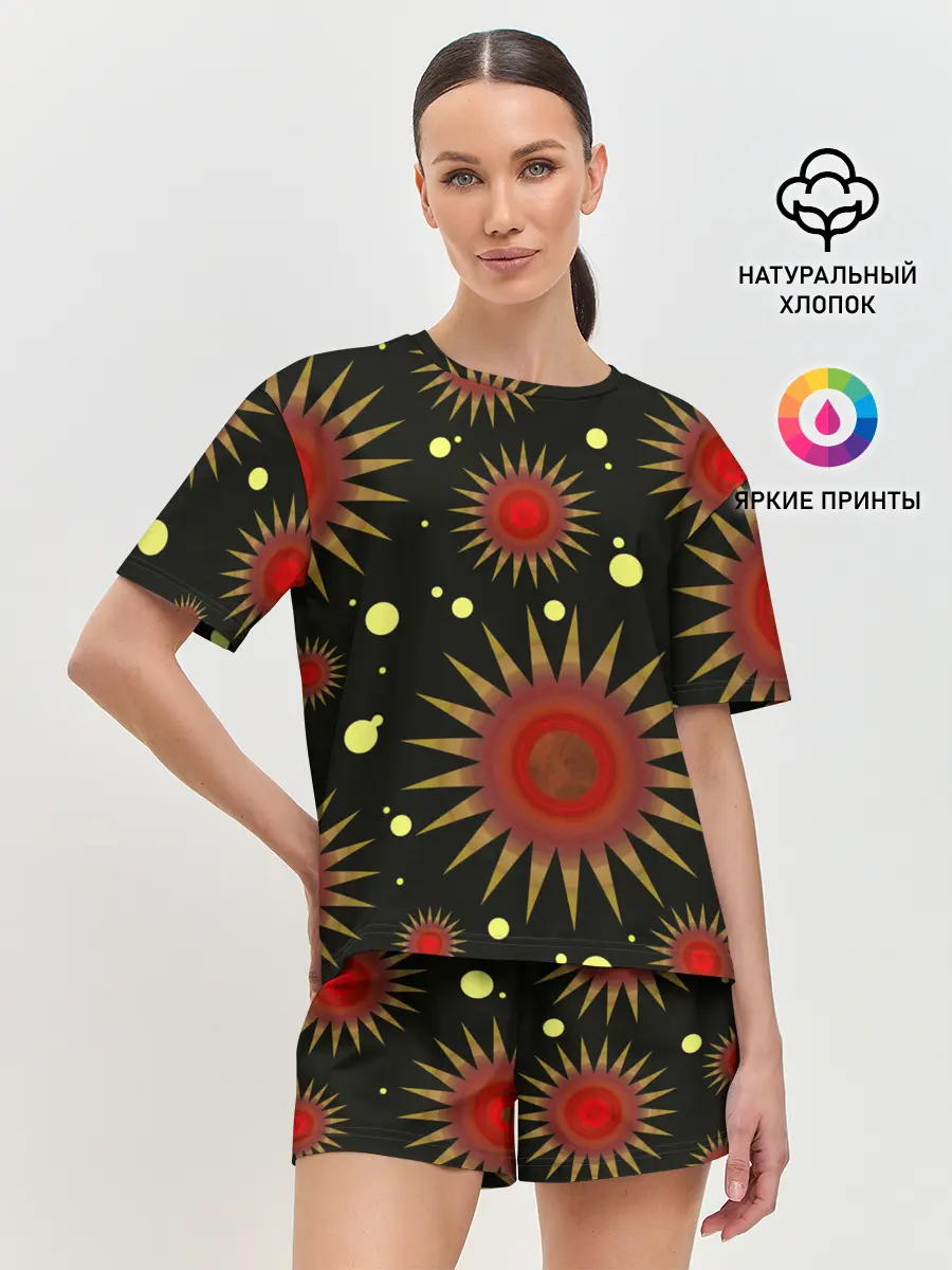 Женская пижама с шортами / солнце | Sun