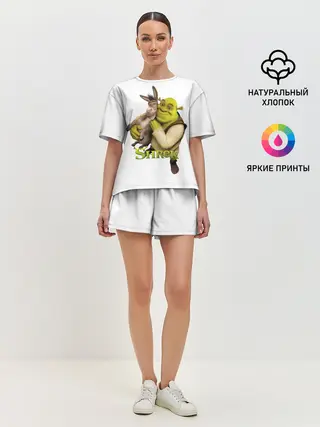 Женская пижама с шортами / Шрек и Осел Мультфильм