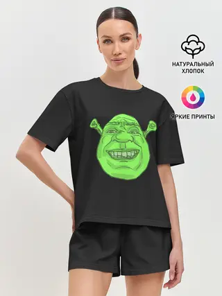 Женская пижама с шортами / Shreks Face