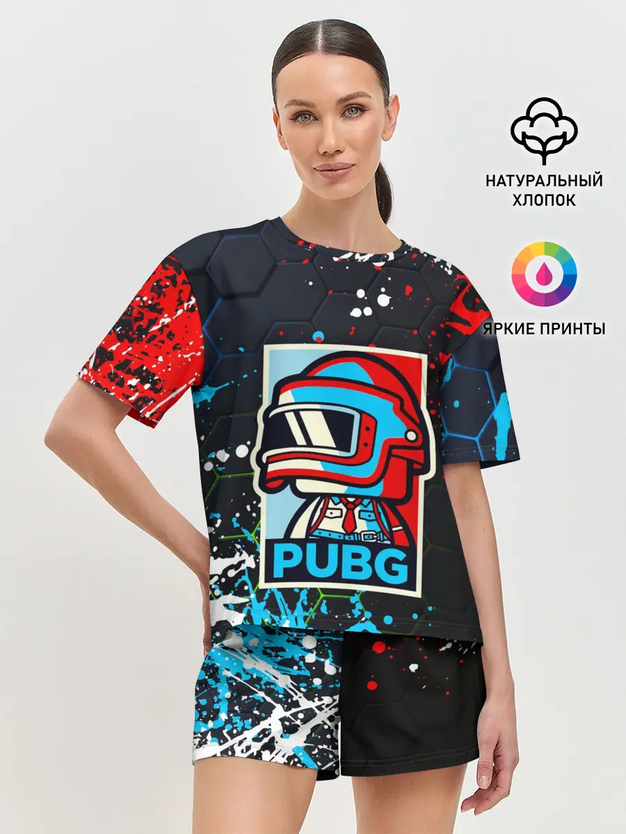 Женская пижама с шортами / PUBG / ПАБГ / ПОРТРЕТ