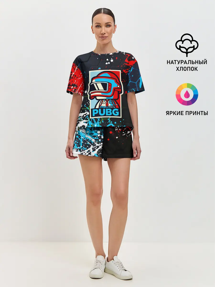 Женская пижама с шортами / PUBG / ПАБГ / ПОРТРЕТ
