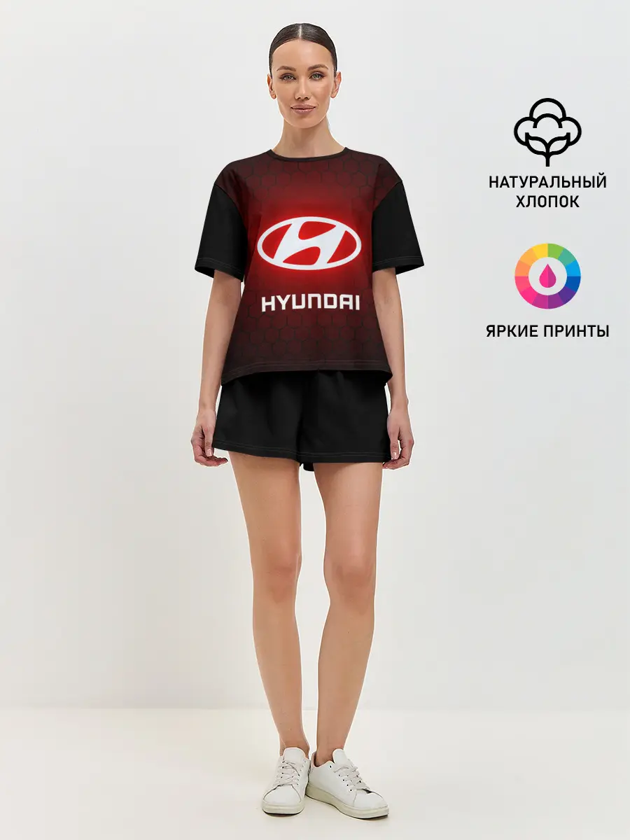 Женская пижама с шортами / HYUNDAI / ХЕНДАЙ / RED STYLE