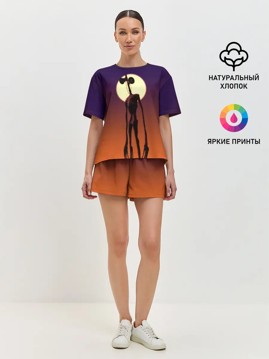 Женская пижама с шортами / Сиреноголовый | Хоррор