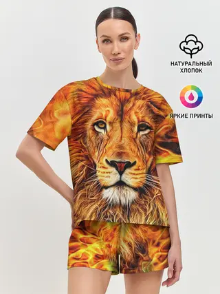Женская пижама с шортами / LION