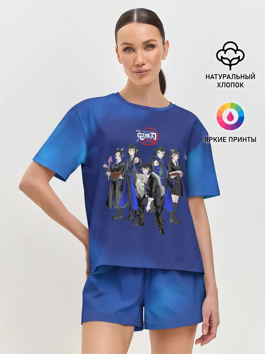 Женская пижама с шортами / Клинок, рассекающий демонов ПЕРСОНАЖИ