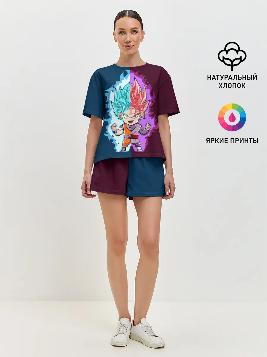 Женская пижама с шортами / Vegeta power