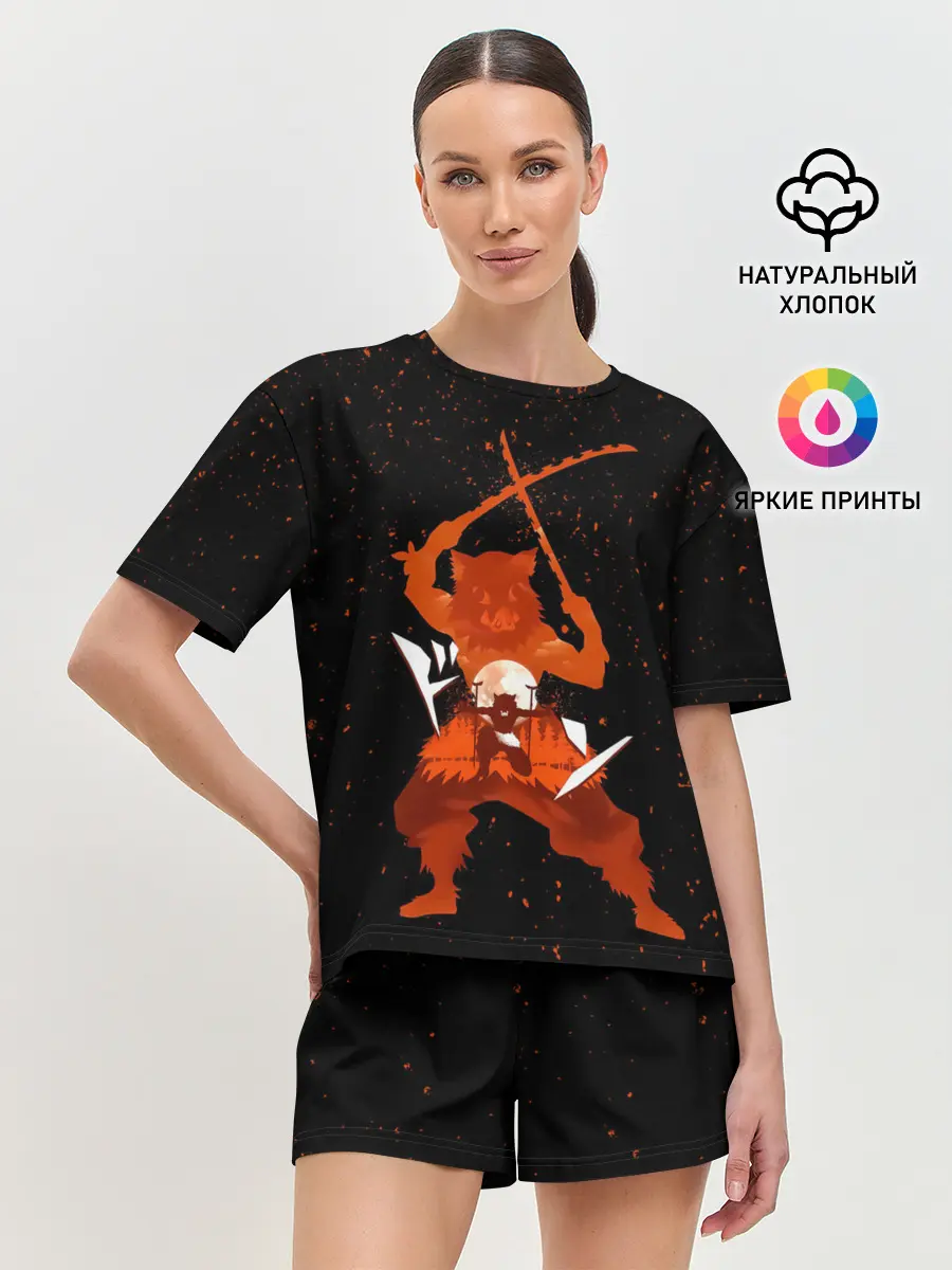 Женская пижама с шортами / Иноске Хашибира Kimetsu no Yaiba