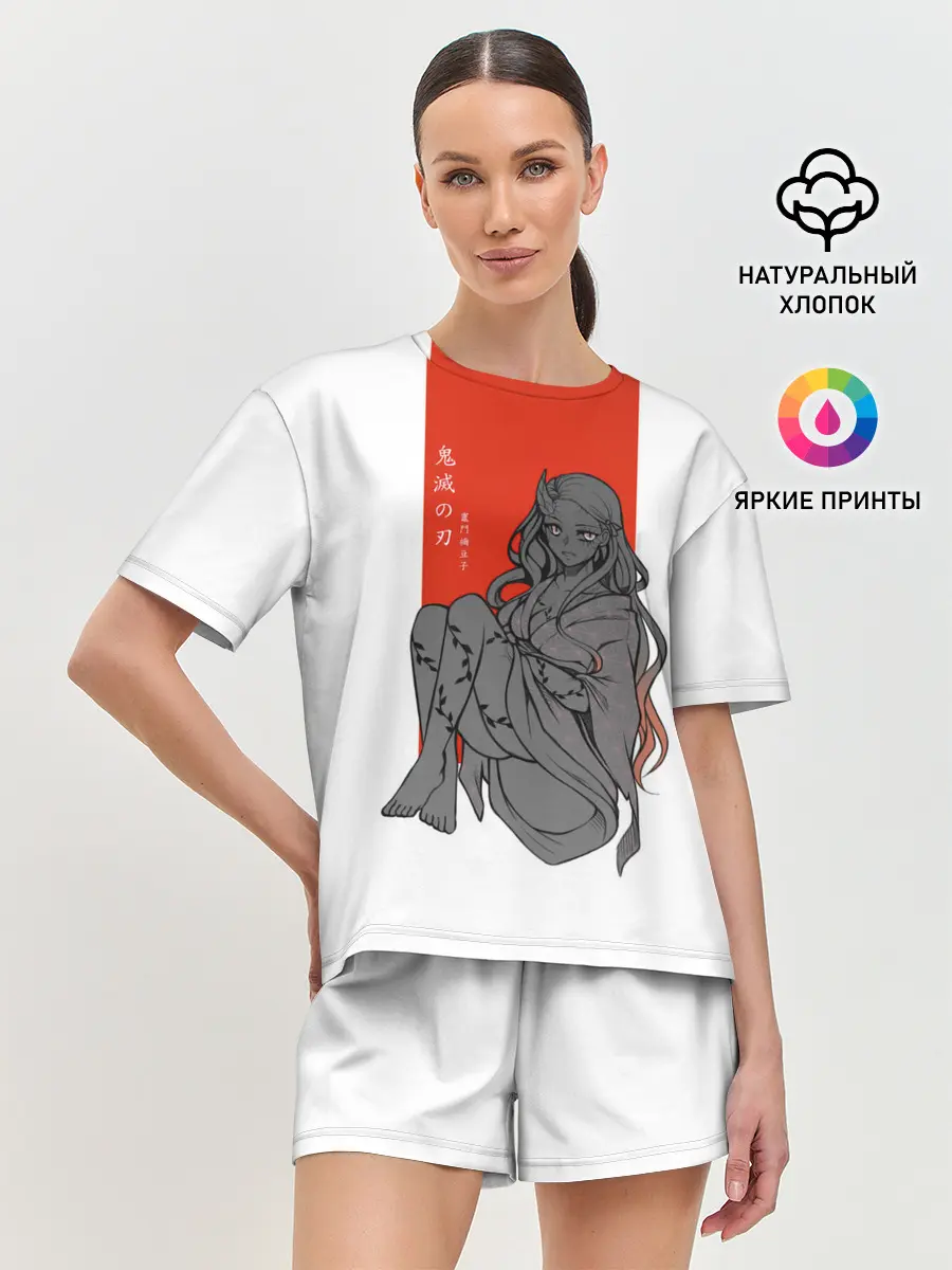Женская пижама с шортами / Незуко Камадо Kimetsu no Yaiba