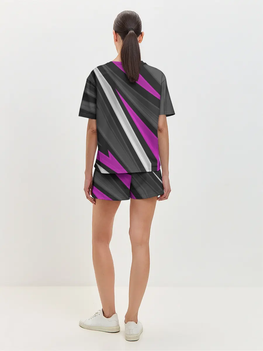 Женская пижама с шортами / Спортивные линии