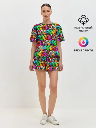 Женская пижама с шортами / GEOMETRY DASH