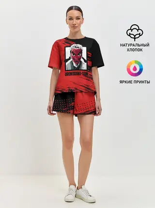 Женская пижама с шортами / UROKODAKI-SAN Kimetsu no Yaiba