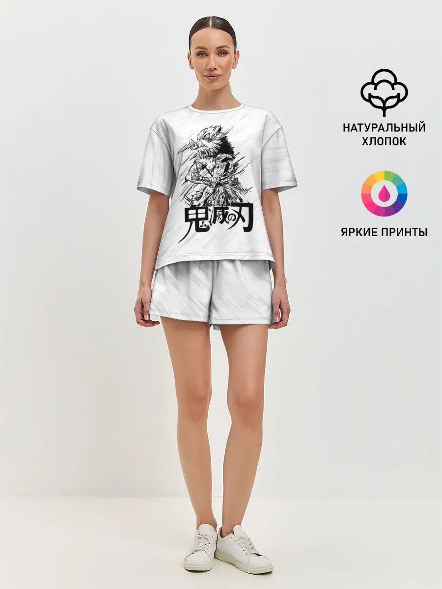 Женская пижама с шортами / Иноске Хашибира Kimetsu no Yaiba