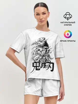 Женская пижама с шортами / Иноске Хашибира Kimetsu no Yaiba