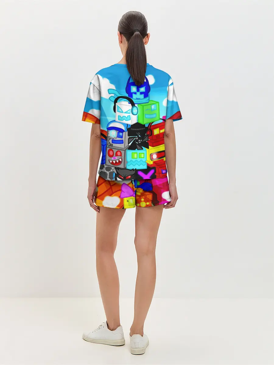 Женская пижама с шортами / GEOMETRY DASH / ГЕОМЕТРИ ДАШ