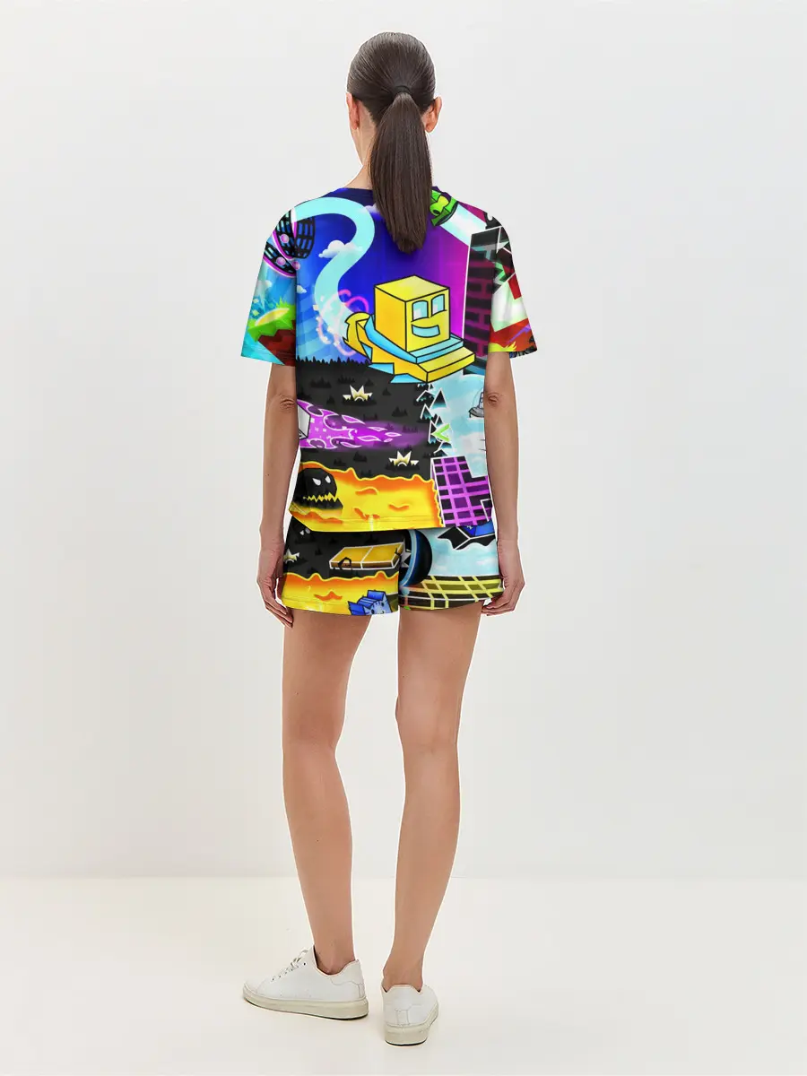 Женская пижама с шортами / GEOMETRY DASH / ГЕОМЕТРИ ДАШ