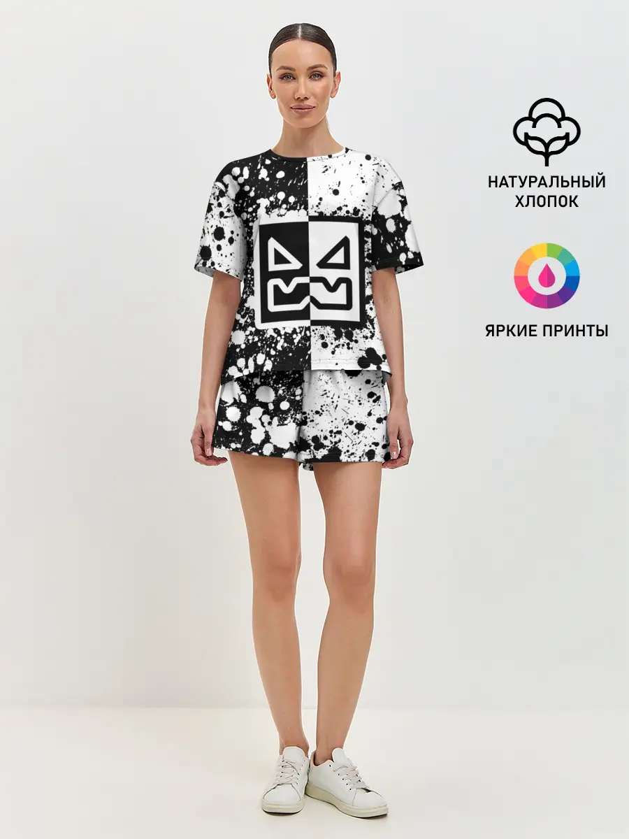 Женская пижама с шортами / GEOMETRY DASH / ГЕОМЕТРИ ДАШ