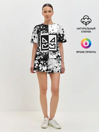 Женская пижама с шортами / GEOMETRY DASH / ГЕОМЕТРИ ДАШ