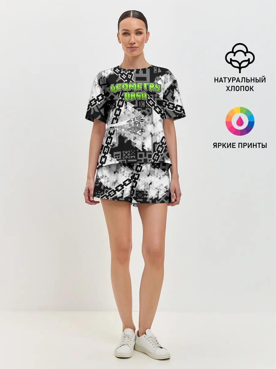 Женская пижама с шортами / Geometry Dash
