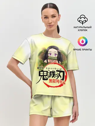Женская пижама с шортами / Незуко Камадо Kimetsu no Yaiba