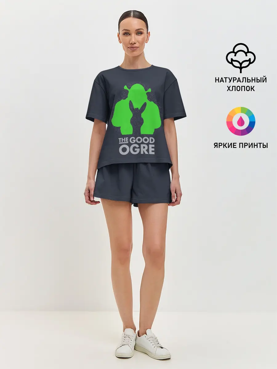 Женская пижама с шортами / Добрый людоед