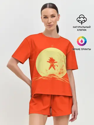 Женская пижама с шортами / Гоку и луна